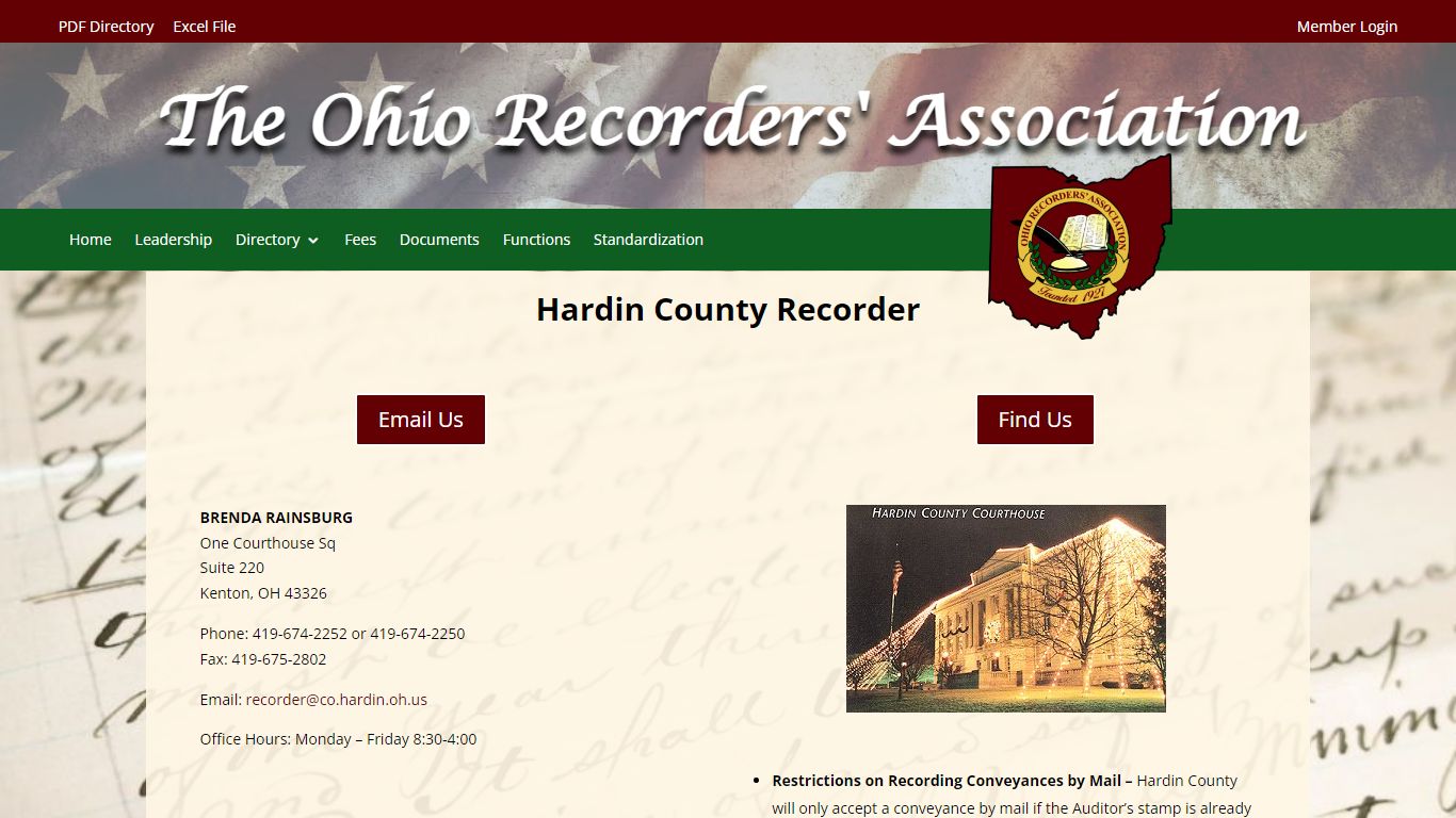 Hardin County Recorder | Ohio Recorders' Association